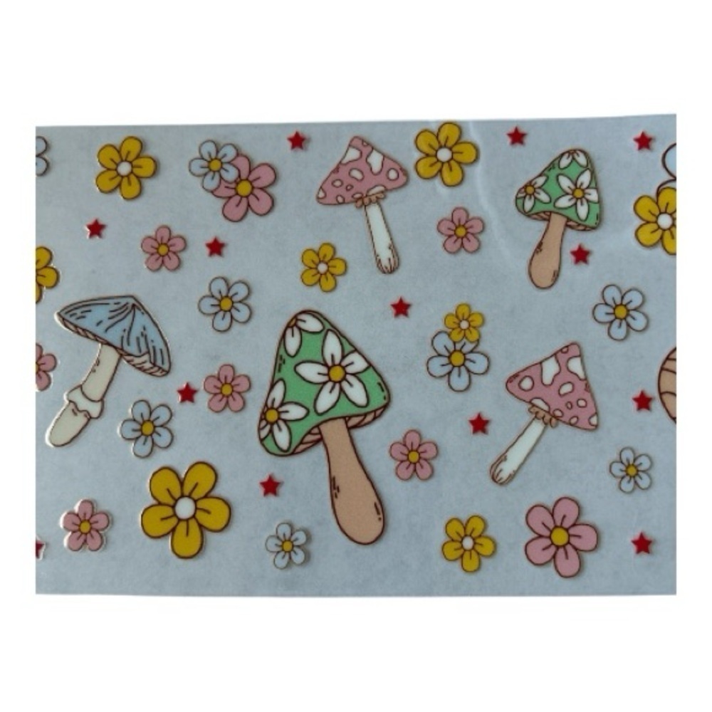 Pastel Mushrooms Cup Decal 176